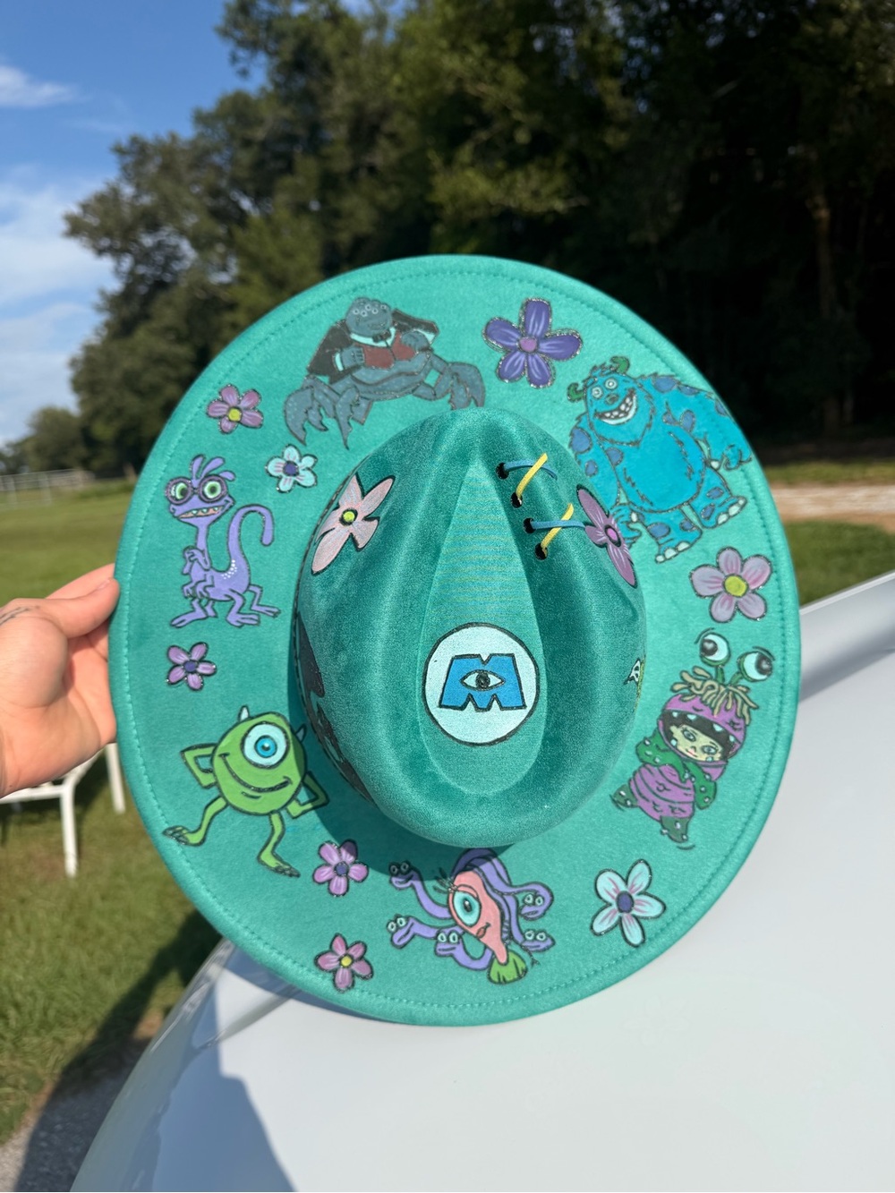 Monsters University Teal Kid's Cowboy Hat - Branded Character Plush Style